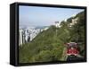 The Peak Tram Ascending Victoria Peak, Hong Kong, China-Ian Trower-Framed Stretched Canvas