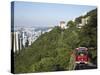 The Peak Tram Ascending Victoria Peak, Hong Kong, China-Ian Trower-Stretched Canvas