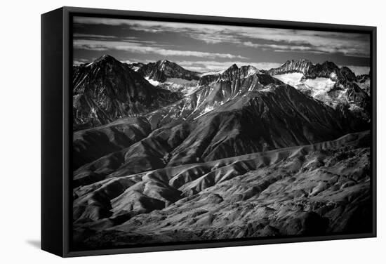 The Peaks And Valleys Of The Sierra Mountain Range Highlight And Arid Zone Of The United States-Jay Goodrich-Framed Stretched Canvas