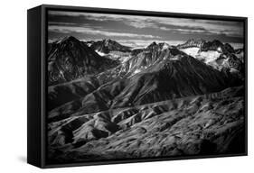 The Peaks And Valleys Of The Sierra Mountain Range Highlight And Arid Zone Of The United States-Jay Goodrich-Framed Stretched Canvas