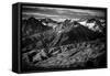 The Peaks And Valleys Of The Sierra Mountain Range Highlight And Arid Zone Of The United States-Jay Goodrich-Framed Stretched Canvas