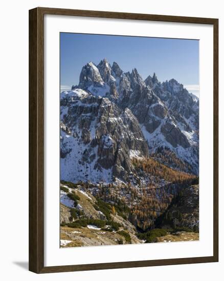 The Peaks of the Cadini Mountain Range, Cadini Di Misurina in the Dolomites, Tre Cime Di Lavaredo-Martin Zwick-Framed Photographic Print