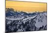 The Peaks Of The Cascades Layer A Clearing Sky In Late Afternoon Light-Jay Goodrich-Mounted Photographic Print