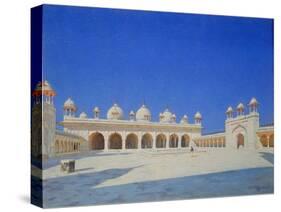 The Pearl (Mothi-Maschdschid) Mosque in Agra, 1869-Wassili Werestschagin-Stretched Canvas