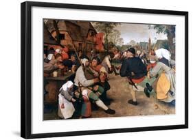 The Peasant Dance, 1568-1569-Pieter Bruegel the Elder-Framed Giclee Print