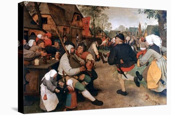 The Peasant Dance, 1568-1569-Pieter Bruegel the Elder-Stretched Canvas