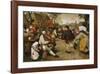 The Peasant Dance-Pieter Bruegel the Elder-Framed Premium Giclee Print