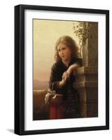 The Peasant Girl, 1875-Alfred Thompson Bricher-Framed Giclee Print