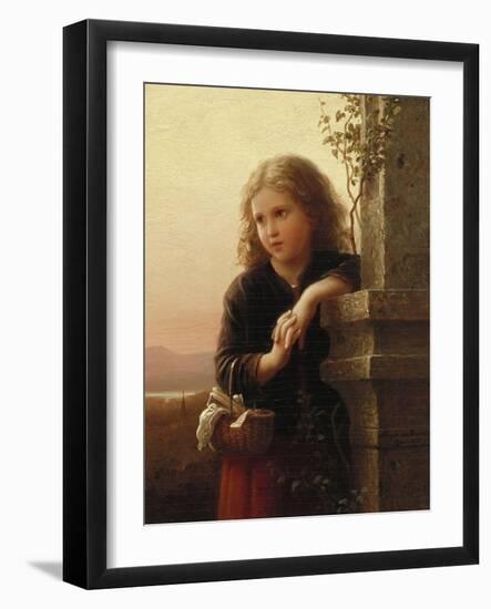 The Peasant Girl, 1875-Alfred Thompson Bricher-Framed Giclee Print