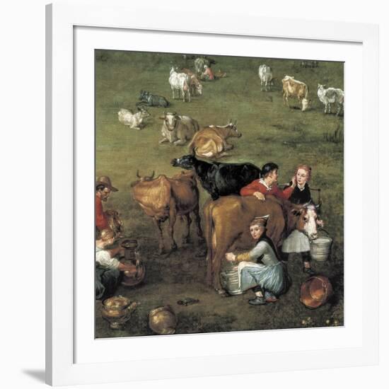 The Peasant Life (Detail)-Jan Brueghel the Elder-Framed Art Print