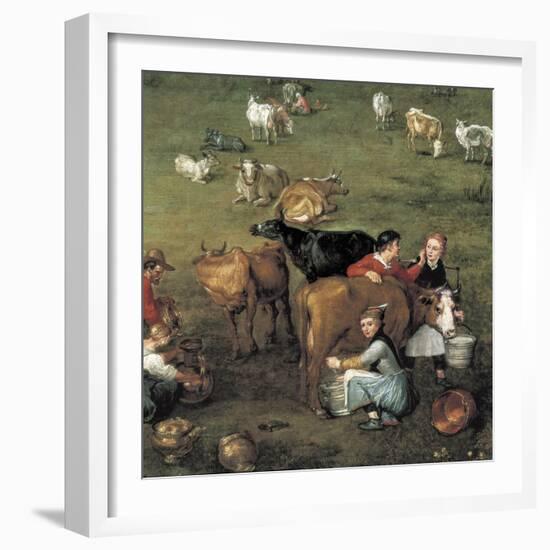 The Peasant Life (Detail)-Jan Brueghel the Elder-Framed Art Print