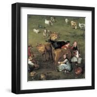 The Peasant Life (Detail)-Jan Brueghel the Elder-Framed Art Print