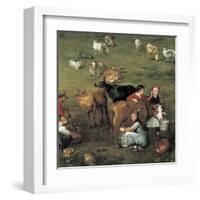 The Peasant Life (Detail)-Jan Brueghel the Elder-Framed Art Print