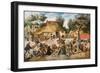 The Peasant Wedding, c.1600-Pieter the Younger Brueghel-Framed Giclee Print