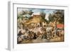 The Peasant Wedding, c.1600-Pieter the Younger Brueghel-Framed Giclee Print