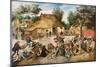 The Peasant Wedding, c.1600-Pieter the Younger Brueghel-Mounted Giclee Print