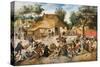 The Peasant Wedding, c.1600-Pieter the Younger Brueghel-Stretched Canvas