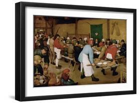 The Peasant Wedding, Ca 1568-Pieter Bruegel the Elder-Framed Giclee Print