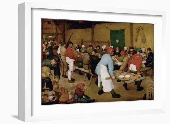 The Peasant Wedding, Ca 1568-Pieter Bruegel the Elder-Framed Giclee Print