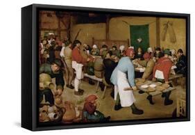 The Peasant Wedding, Ca 1568-Pieter Bruegel the Elder-Framed Stretched Canvas