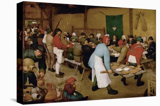 The Peasant Wedding, Ca 1568-Pieter Bruegel the Elder-Stretched Canvas