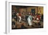 The Peasant Wedding - Oil on Canvas, 1568-Pieter the Elder Brueghel-Framed Giclee Print