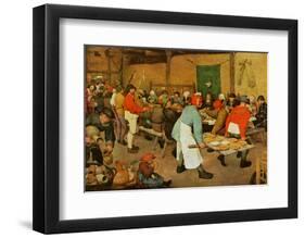 The Peasant Wedding-Pieter Bruegel the Elder-Framed Art Print