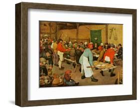 The Peasant Wedding-Pieter Bruegel the Elder-Framed Art Print