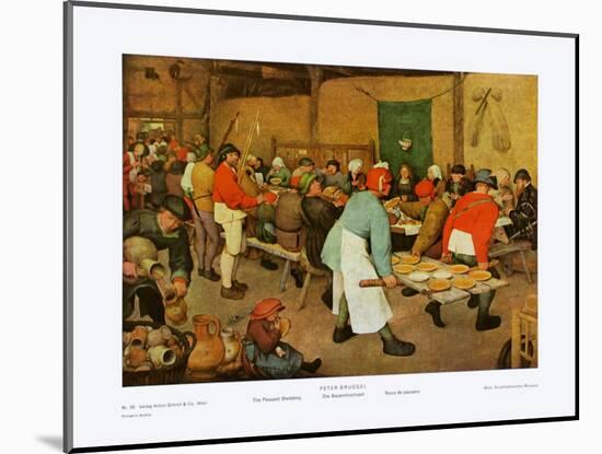 The Peasant Wedding-Pieter Bruegel the Elder-Mounted Art Print