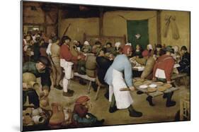 The Peasant Wedding-Pieter Bruegel the Elder-Mounted Premium Giclee Print