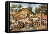 The Peasant Wedding-Pieter Brueghel the Younger-Framed Stretched Canvas