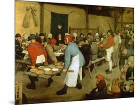 The Peasant Wedding-Pieter Bruegel the Elder-Mounted Giclee Print