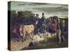 The Peasants of Flagey Returning from the Fair, 1850-55-Gustave Courbet-Stretched Canvas