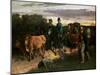 The Peasants of Flagey Returning from the Fair, 1855-Gustave Courbet-Mounted Giclee Print