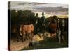 The Peasants of Flagey Returning from the Fair, 1855-Gustave Courbet-Stretched Canvas