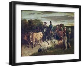 The Peasants of Flagey Returning from the Fair-Gustave Courbet-Framed Giclee Print