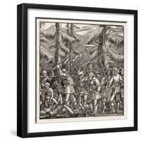 The Peasants Rise up and Revolt for the Abolition of Feudal Dues Serfdom and Tithes-Hans Luesselburger-Framed Art Print