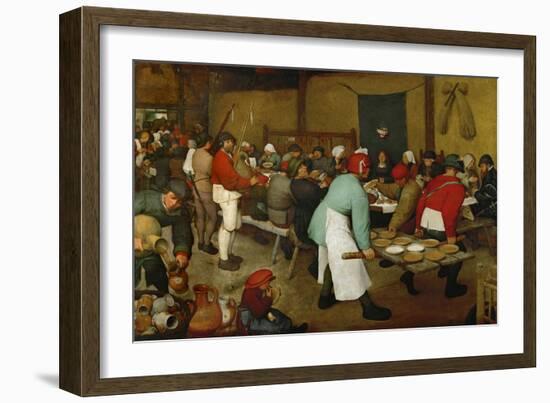 The Peasants' Wedding, 1568-Pieter Bruegel the Elder-Framed Giclee Print