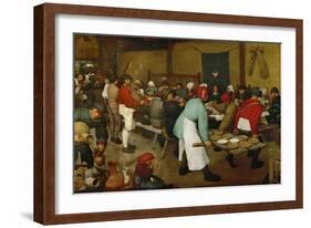 The Peasants' Wedding, 1568-Pieter Bruegel the Elder-Framed Giclee Print