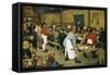 The Peasants' Wedding-Pieter Bruegel the Elder-Framed Stretched Canvas