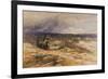 The Peat Gatherers near Bettws Y Coed, North Wales watercolor-David Cox-Framed Giclee Print