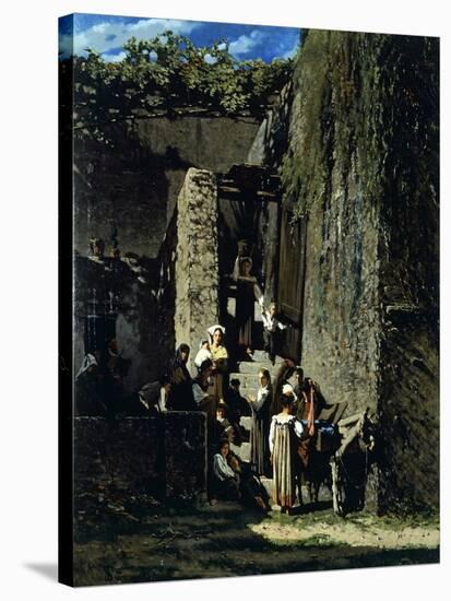 The Peddler of La Spezia-Telemaco Signorini-Stretched Canvas