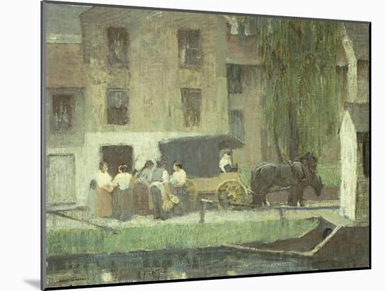 The Peddler's Cart on the Canal, New Hope-Robert C. Spencer-Mounted Giclee Print