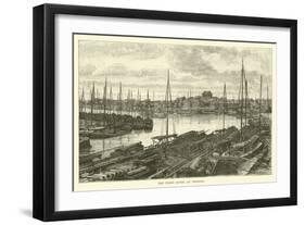 The Peiho River at Tientsin-null-Framed Giclee Print