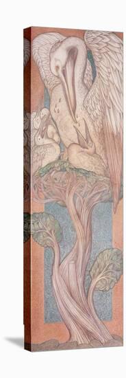 The Pelican, Cartoon for Stained Glass for the William Morris Company, 1880-Edward Burne-Jones-Stretched Canvas