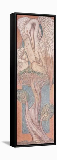 The Pelican, Cartoon for Stained Glass for the William Morris Company, 1880-Edward Burne-Jones-Framed Stretched Canvas