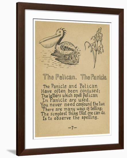 The Pelican. The Panicle.-Robert Williams Wood-Framed Art Print