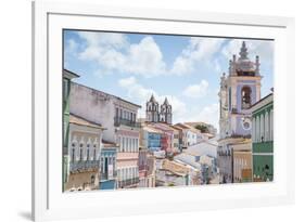 The Pelourinho or Historic Center of Salvador in the Mid Day Sun-Alex Saberi-Framed Photographic Print