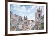 The Pelourinho or Historic Center of Salvador in the Mid Day Sun-Alex Saberi-Framed Photographic Print