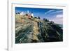 The Pemaquid Point Lighthouse with Rocky Shoreline-George Oze-Framed Photographic Print